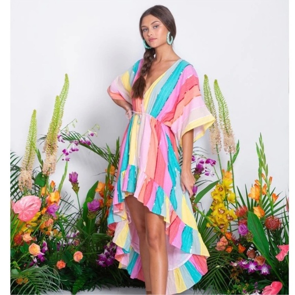 Sundress Deva Maxi Striped & Sequin Rainbow Dress - Picture 2 of 9